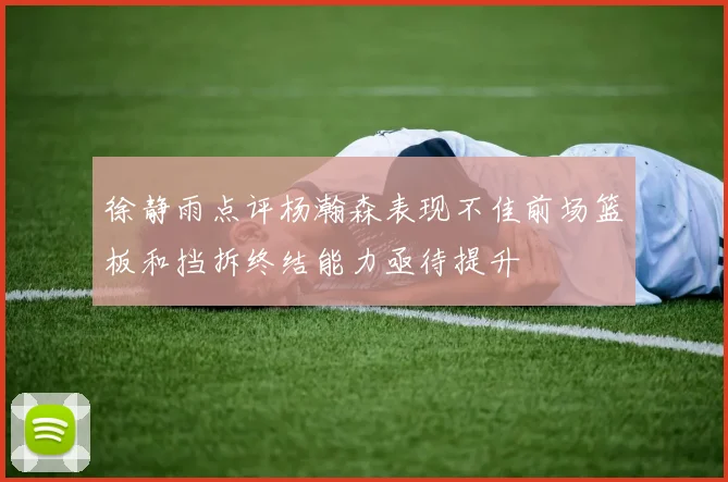 徐静雨点评杨瀚森表现不佳前场篮板和挡拆终结能力亟待提升